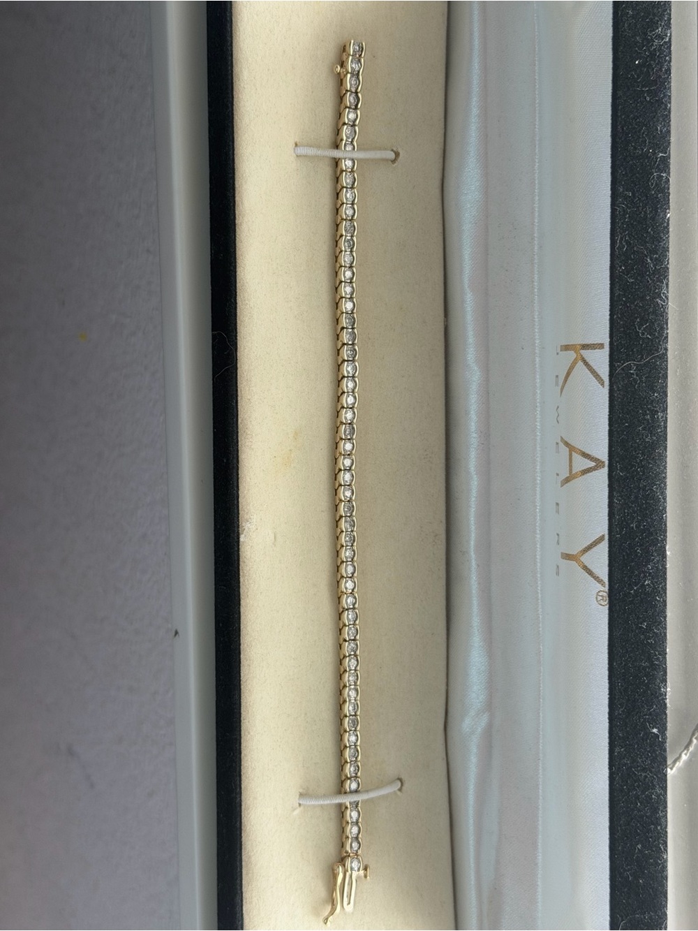 14k gold diamond tennis bracelet